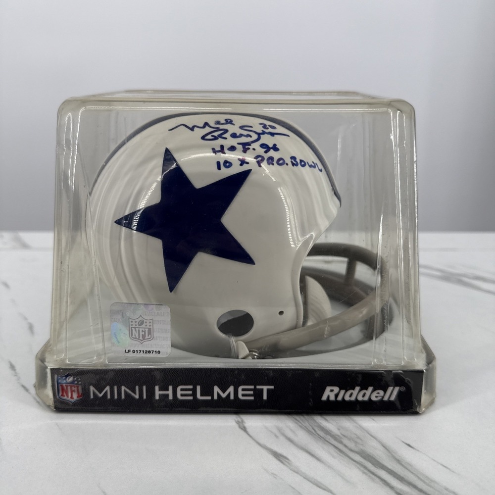 Mel Renfro Dallas Cowboys Speed Mini Helmet Auto HOF Autograph Signed NFL